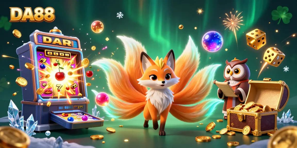 Experience the thrill of DA88 with vibrant slot machine action and magical characters!