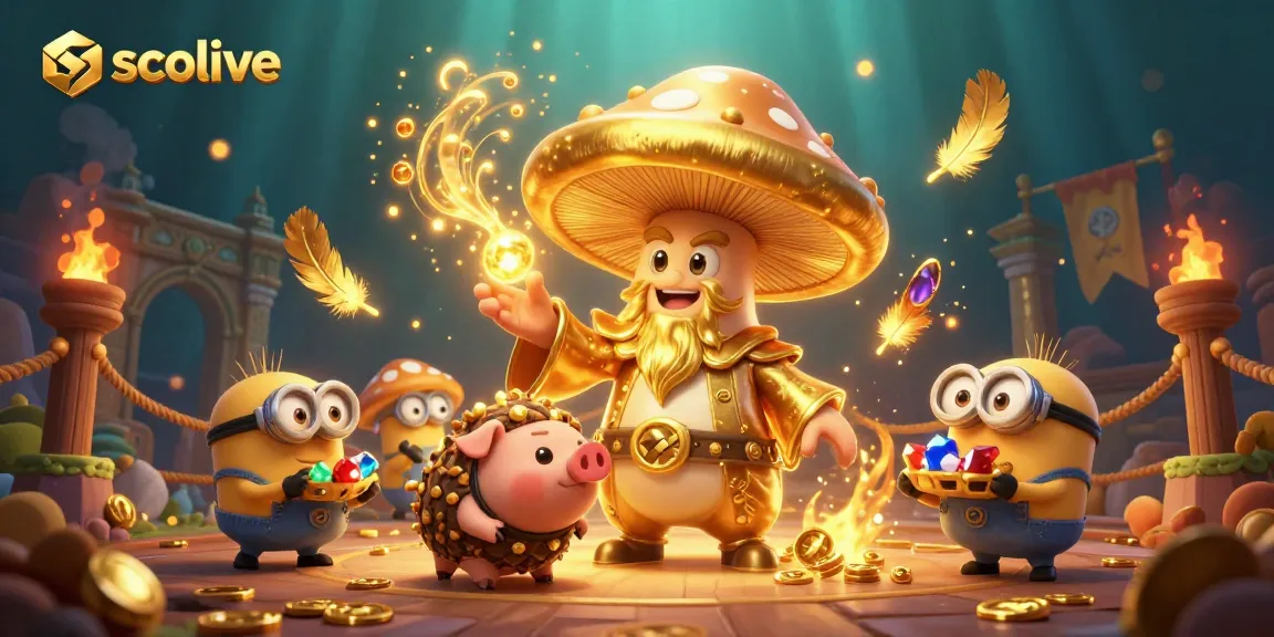 Experience the excitement of socolive with our lively wizard and treasures in a dynamic gambling scene.